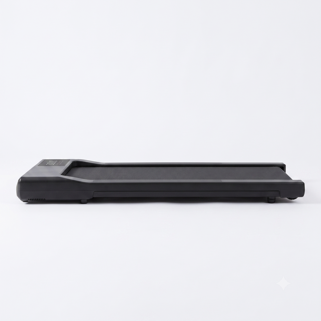 Tapis de marche plat Fitmovéa sous bureau télétravail
